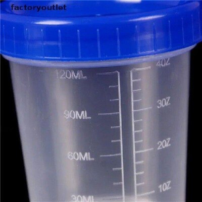 120ml Laboratory Measuring Cup With Lids Plastic Specimen