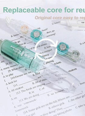 Cute Dots Glue Tape Double-Sided Adhesive Roller Refillable
