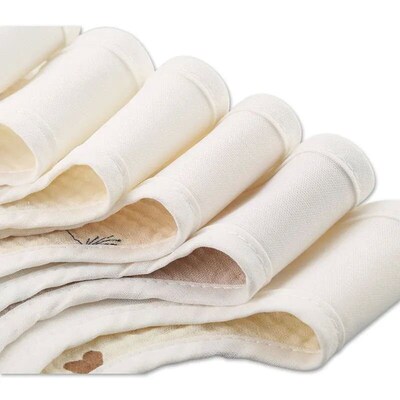 2PC Newborn Baby Cotton Gauze Bibs Infant Boys Girls Burp Cl