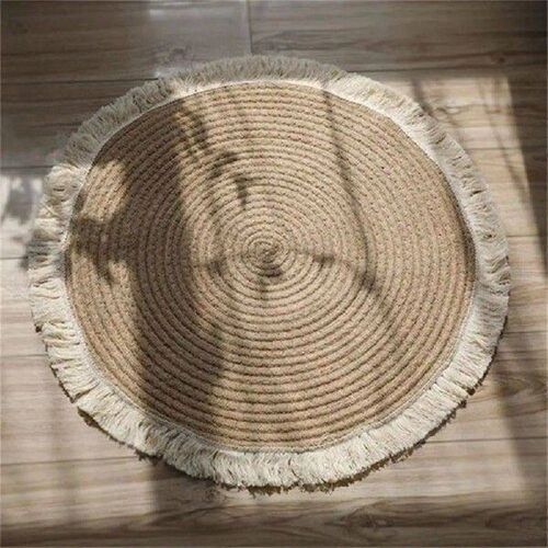 Floor Mat Practical Compact Floor Carpet Hand-woven Rattan