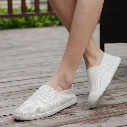 Linen Breathable Casual Flats Shoes Mens Canvas Loafers