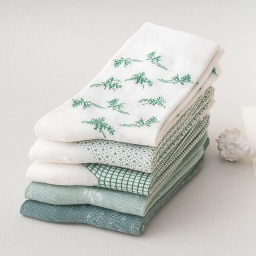 Plaid Dot Print学院风格纹女袜 大学风格女生袜圣诞礼品