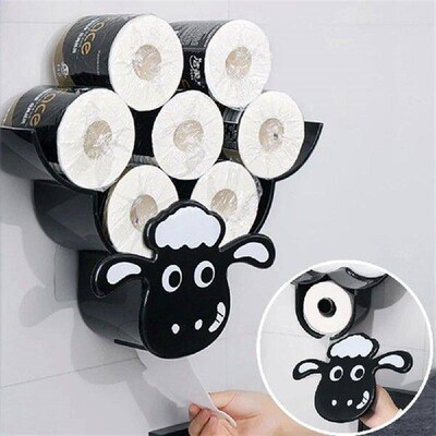 Cute Toilet Paper Roll Holder Sheep Free Standing Bathroom