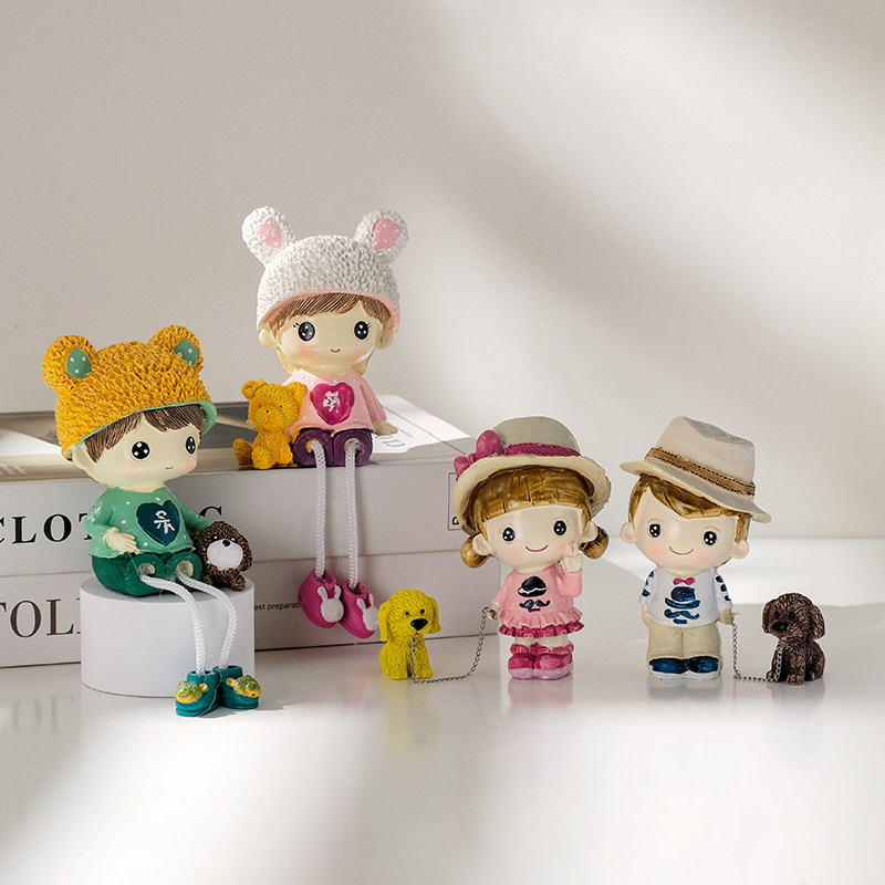 吊脚娃娃房间装饰品摆件创意少女心家居人偶桌面小摆设树脂礼品,家居饰品,装饰摆件,淘宝优惠券,粉丝福利购,淘宝优惠卷