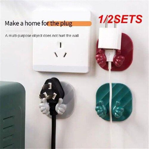 1/2SETS Punch Free Plug Hook Kitchen Office Data Line