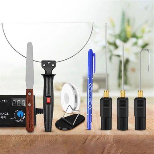 10pcs Heated Foam Carving Knife Set with Digital Display