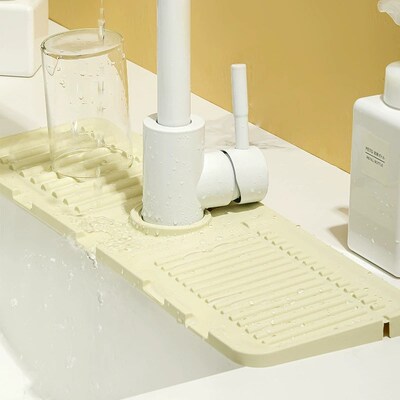 Silicone faucet drain mat sink mat kitchen splash mat washst