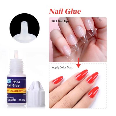 1Set*3g Fast Drying Bond Nail Glue for False Nail Tips Stron