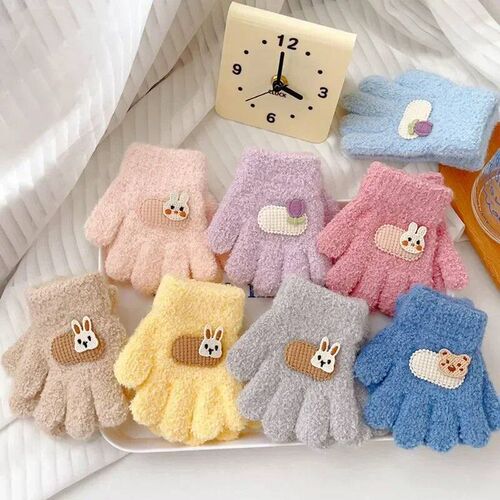 1-3Y Children Gloves Autumn Winter Warm Thicken Boys Girls B