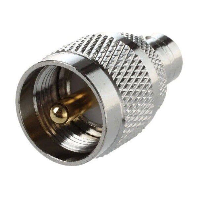 2pcs RF coaxial coax adapter BNC female to UHF male PL259 - 实物图