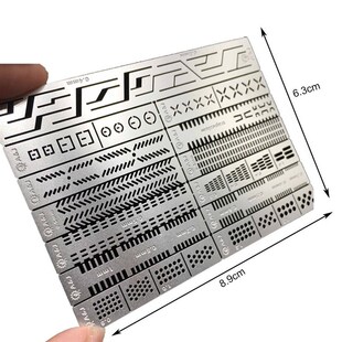 4 In 1 Chip-shaped Scoring Auxiliary Ruler Tool Drill Scribe