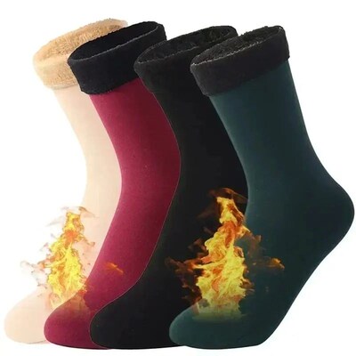 10Pairs Thermal Socks Women Winter Warm Thicken Fleece Short