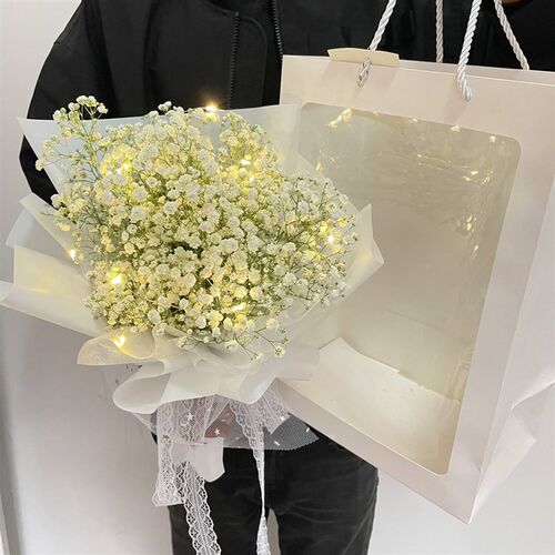 Full star gift box packaging dried flower bouquet to send gi
