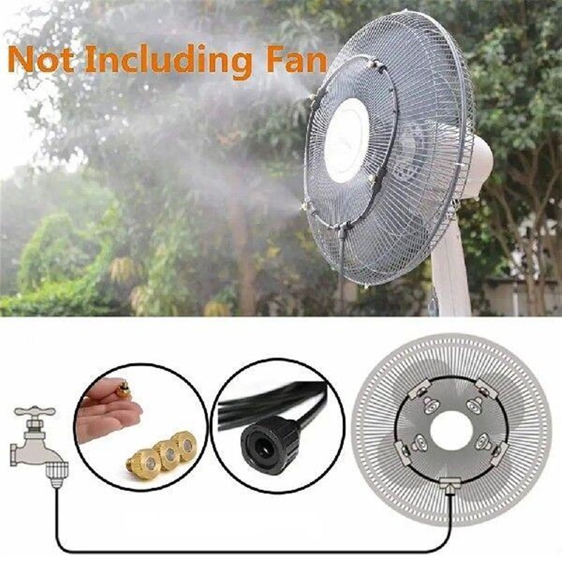 Garden Hose Misting Attachment Outdoor Misting Fan Kit with图片