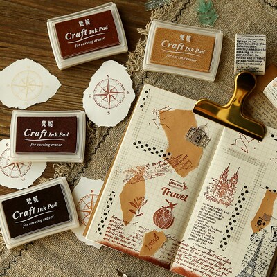1 Piece Vintage Multi-color Craft Ink Pad for Planners DIY
