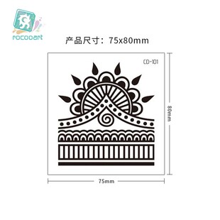 1Sheet Black Mandala Flower Fake Henna Arm Sexy Women Tattoo