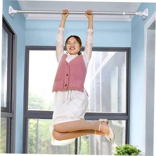 telescopic rod clothes hanging pole shower curtain rod晾衣杆