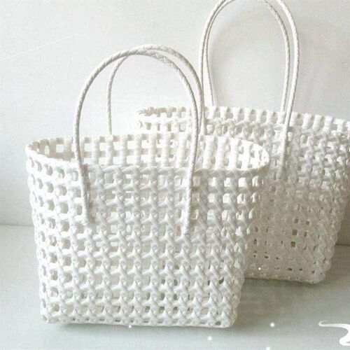 Hollow out woven hand basket bag hand-woven bag beach bag0