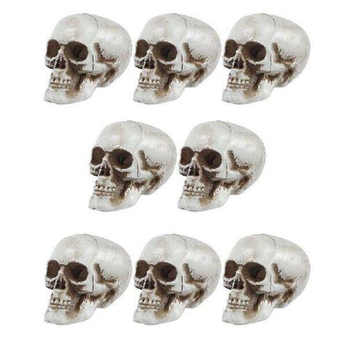8 Pcs Party Supplies Mini Skull Man Halloween Decor Head
