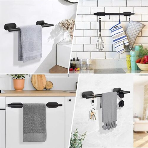 40cm Wall Hanging Towel Holder Stainless Steel Self Adhesive