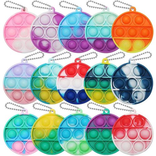 15/30Pcs Random Mini Pop Push Fidget Toys Sress Relief Hand