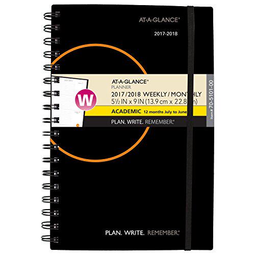 AT-A-GLANCE Academic Weekly/Monthly Planner, July 201