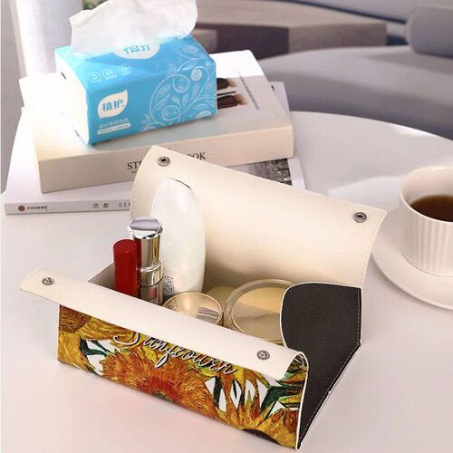 Ins Oil Painting Paper Box Leather Tissue ver Car Creative D