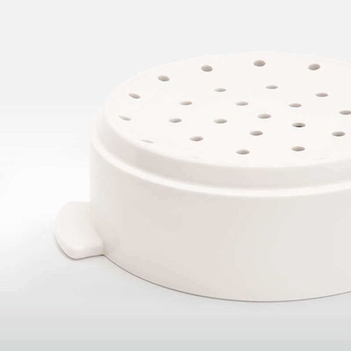 White Jade Ceramic Steamer High Temperature Resistant, More