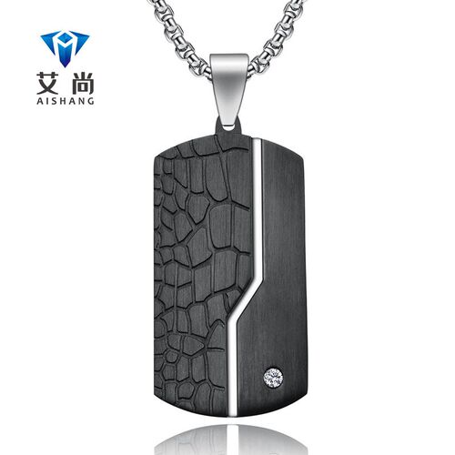 Mens fashion stainless steel room light sand black pendant