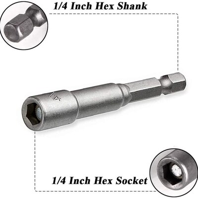 6-19MM1/4 Impact Socket Magnetic Nut Screwdrive Power Dril