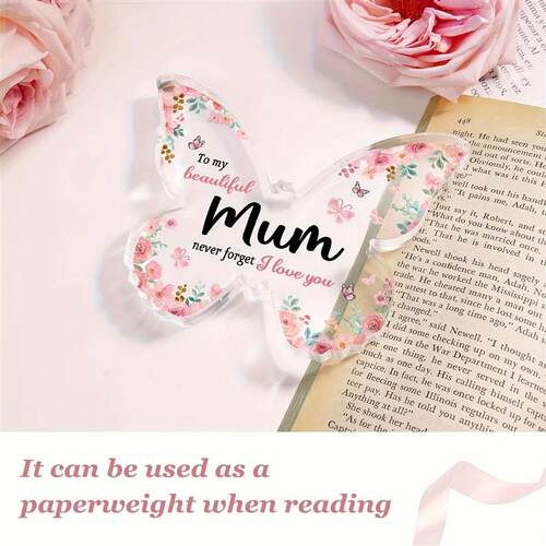 Butterfly-shaped Acrylic Plaque Gift For Mom Unique Creative