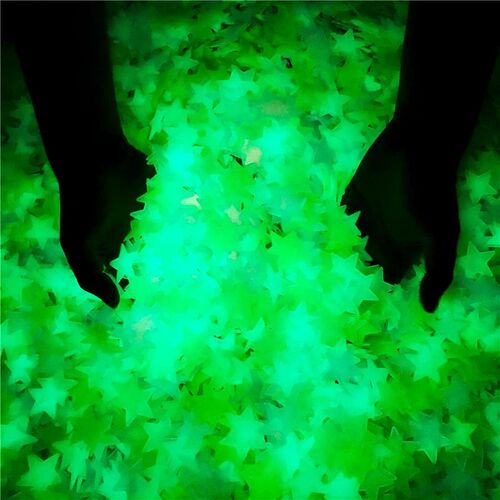 100Pcs 3D Star Wall ers Glow In The Dark Energy Storage Fluo