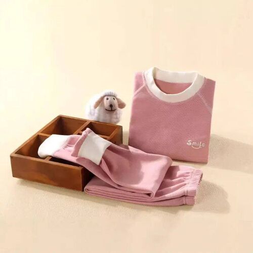 Childrens velvet thermal underwear set, boys and girls pa