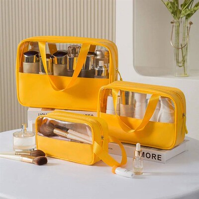 Travel Toiletry Bag for Women and Men, Matte Translucent Toi