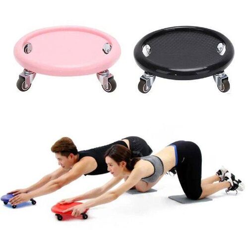 Fitness Ab Sliding Disc 4-Wheel Ab Wheel Roller Abdominal