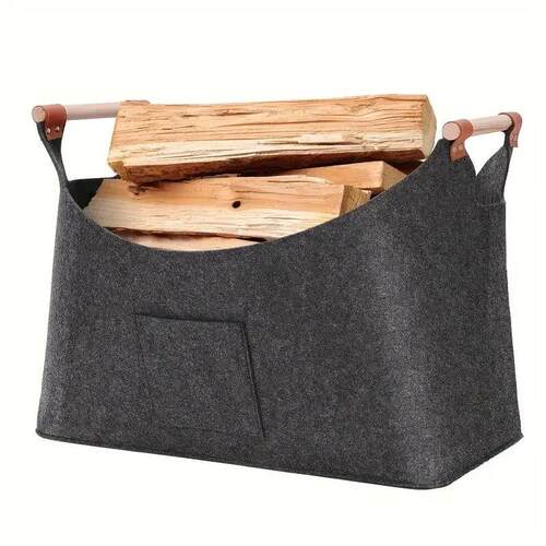 Firewood Box Large Capacity Foldable Wood Basket Foldable Cl