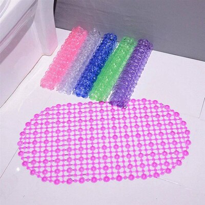 1pc PVC Anti-skid Bath Mats Rectangle Soft Shower Bathroom M