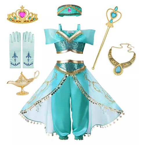 Jasmine Princess Dress of Birthday Party Carnival Cosplay Al