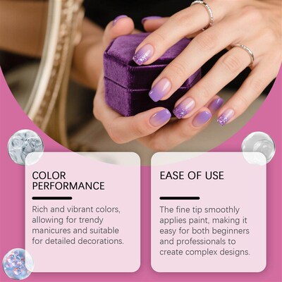 TORVIKX Nail Art Graffiti Pen - Vibrant Colors, Easy to Use,