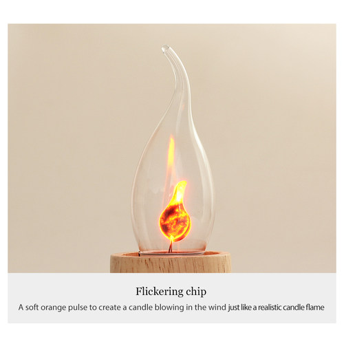 LED Candle Light Bulb Flicker Flame E14 E27 Edison Emulation