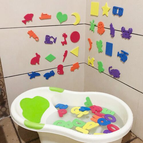 Letter Puzzle Bath Toys For Kids Baby Water Game Early Educa