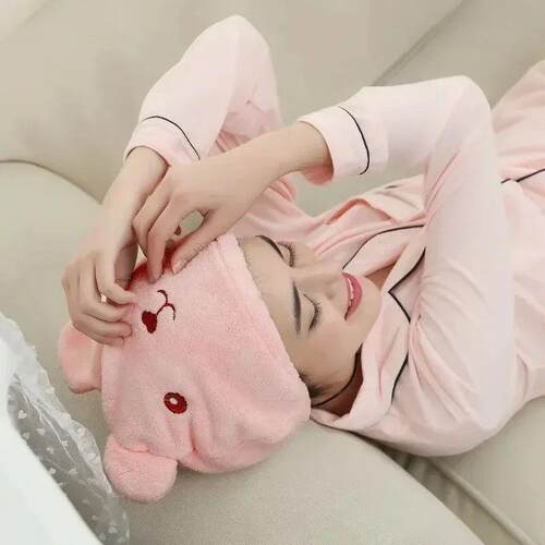Super Absorbent Hair Drying Bath Towel Cap Cute Cartoon Bear