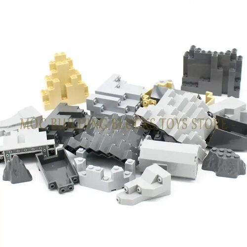 MOC Brick Rock Triangular Rockery Stone Wall Slab Barbacan R
