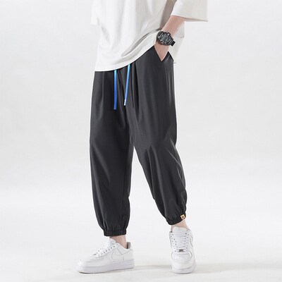 Ice Silk Pants Mens Summer Thin Casual Pants Quick-rying To