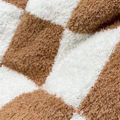Throw Blankets Checkered Fuzzy Blanket Plaid Decorative
