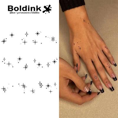 Stars Temporary Tattoo,Lasts To 15 Days New Technology Magic