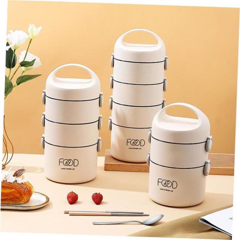 Portable Stainless Steel Thermal Lunch Box Lunchbox - 实物图