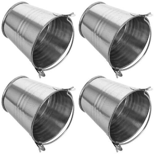 4 Pcs Garden Decor Iron Bucket Flower Pot Plant Bag Net