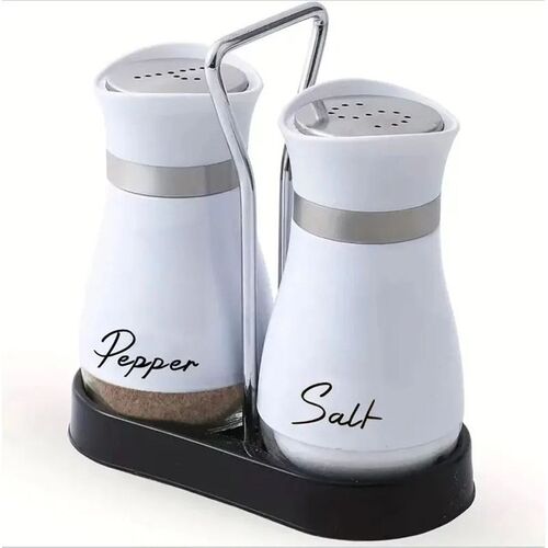 Kitchen Glass Spice Bottle Adjustable Refillable Salt and Pe