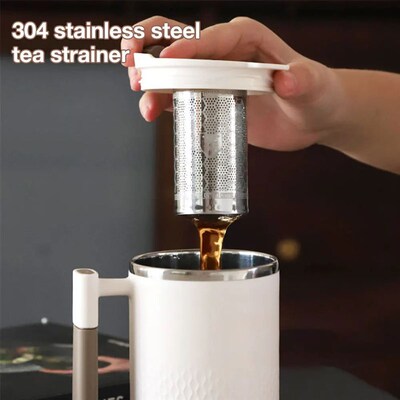 450ML Tea Cup with Infuser Coffee thermo Mug For Office Leak